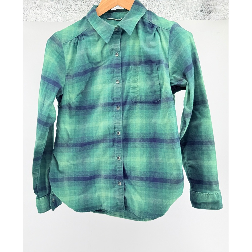 Royal Robbins Green Plaid Merino Wool Blend Button Down Shirt ROYCL-S72 Medium